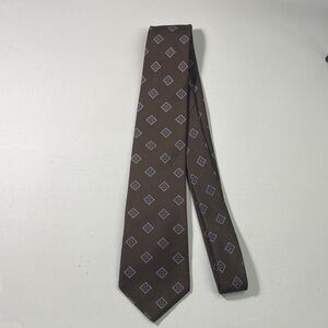 Sophisticated Brown Geometric Men's Tie